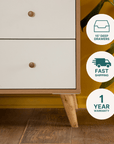 dadada Baby Austin 5-Drawer Nursery Dresser