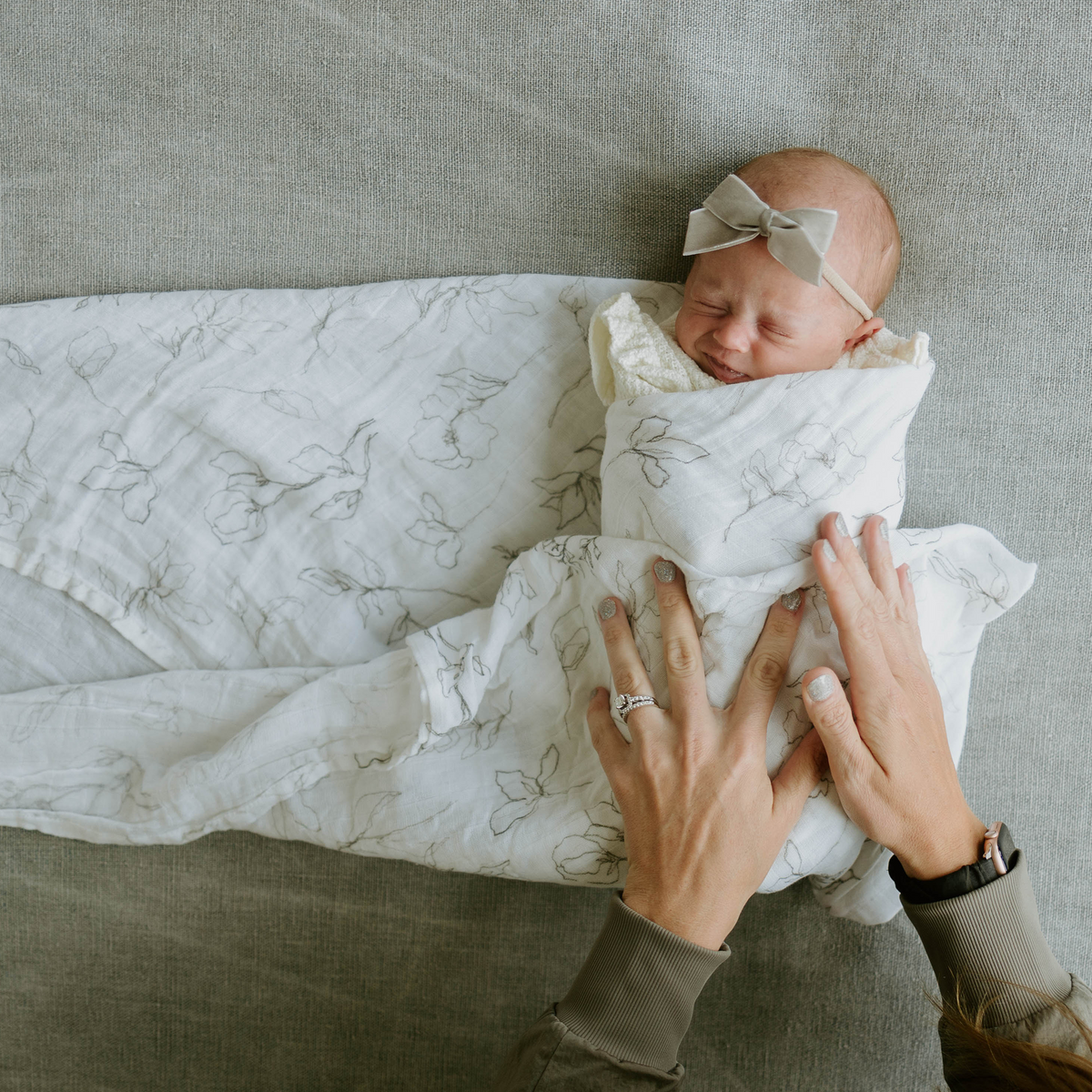 Organic Cotton Muslin Swaddle Blanket 2 Pack - Magnolia