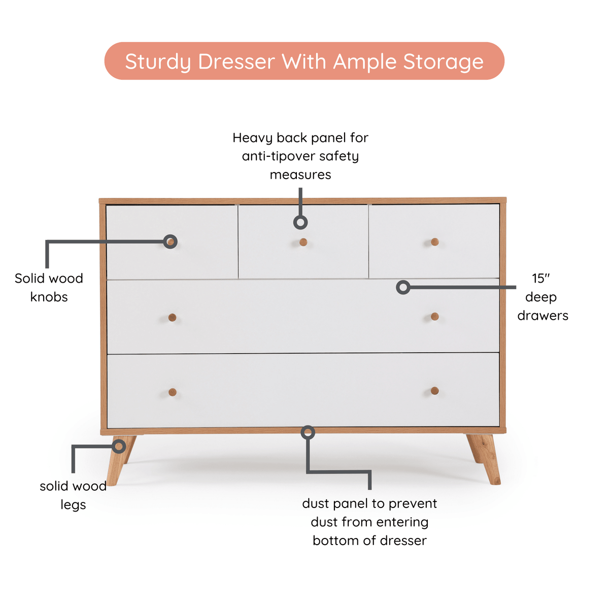 dadada Baby Austin 3-Drawer Dresser