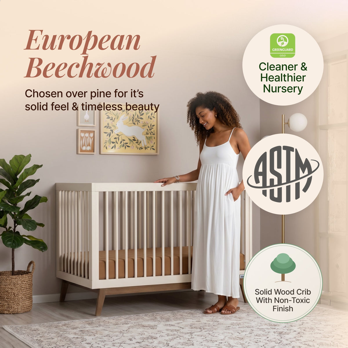 dadada Baby Soho 3-in-1 Convertible Crib